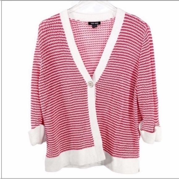 SPRING & MERCER stripes cardigan sweater XL - Picture 5 of 7